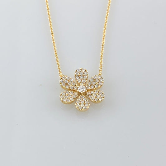 Diamond Daisy Necklace