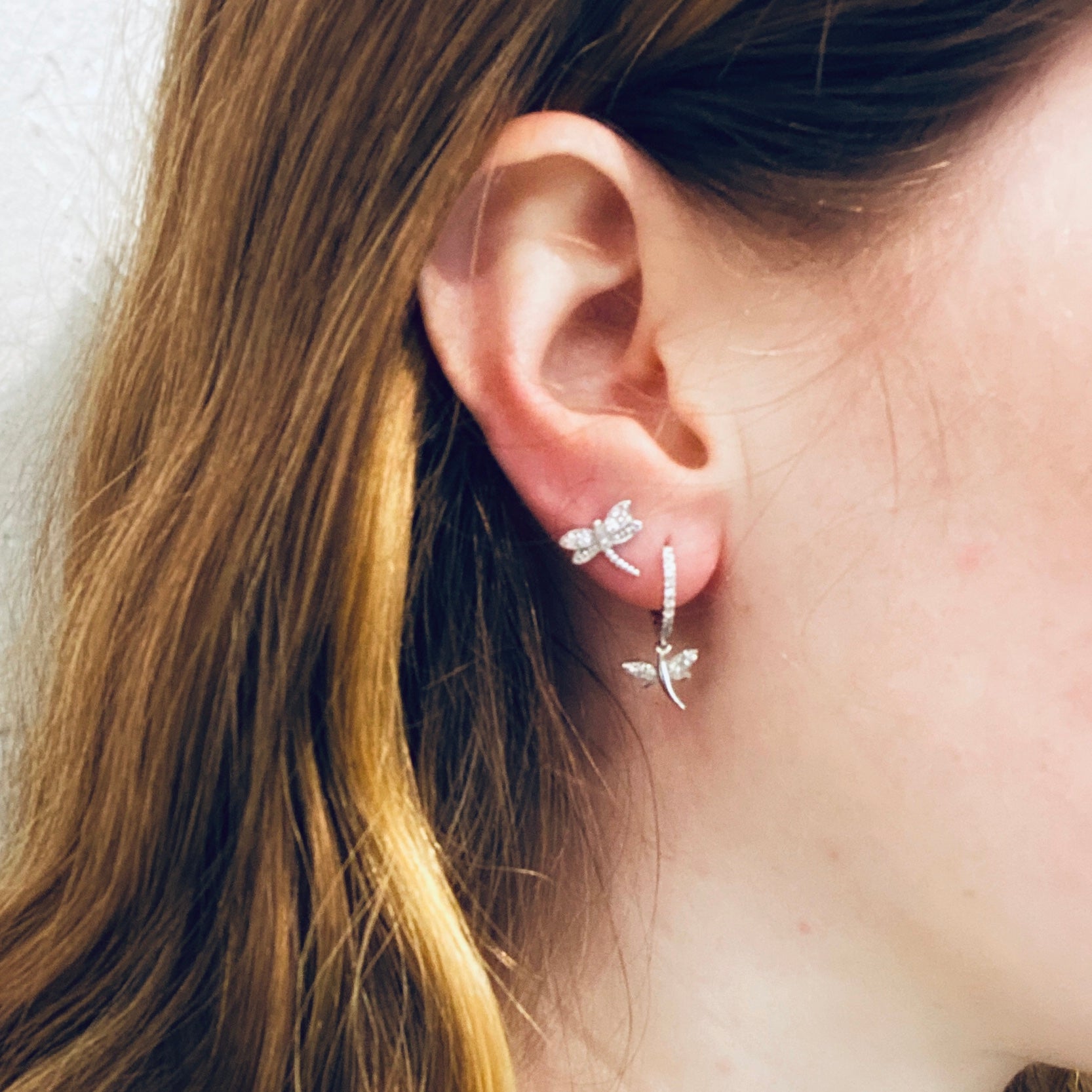 Dragonfly Huggie Hoops – Geneva Lakes Jewelry Gem Appraisers