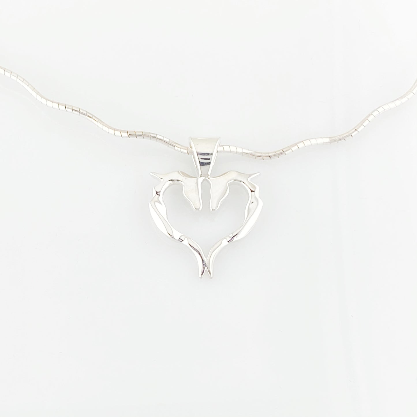 Ribbon Heart Pendant - Symmetrical