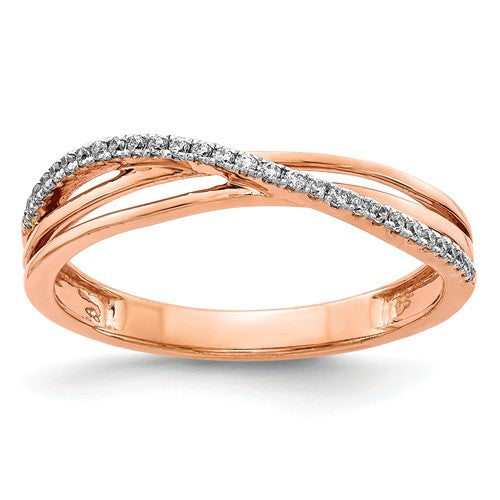 Rose Gold Crossover Ring