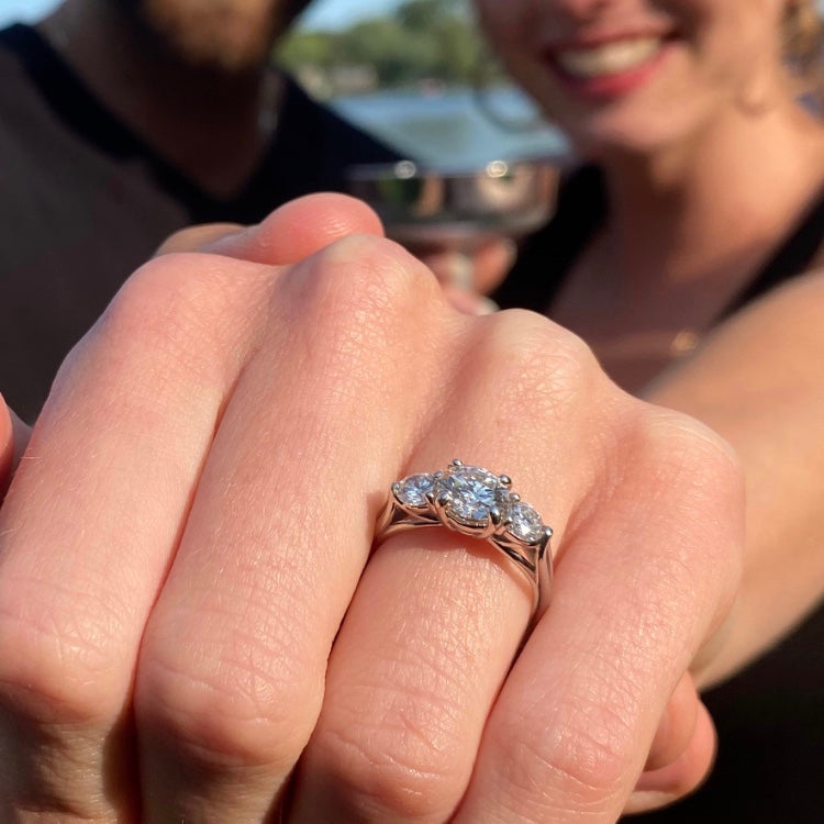 Jessie Three Stone Engagement Ring