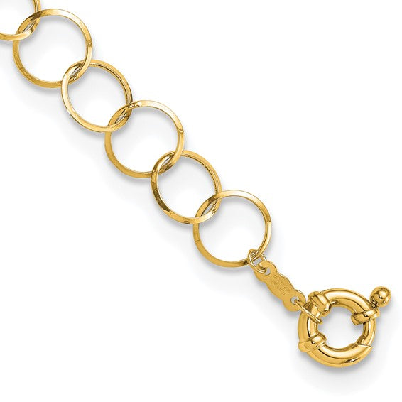 Gold Round Link Bracelet