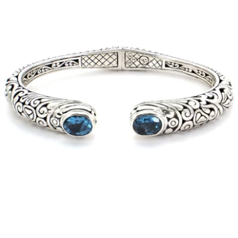 Blue topaz 2025 cuff bracelet