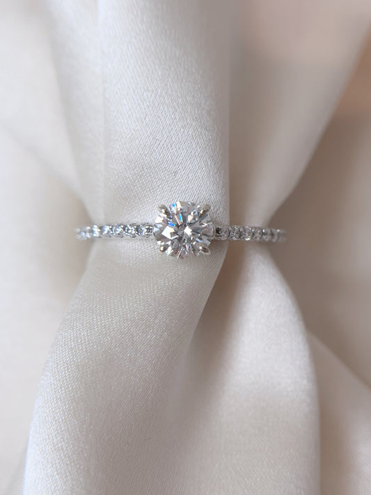 Dainty Natural Diamond Engagement Ring