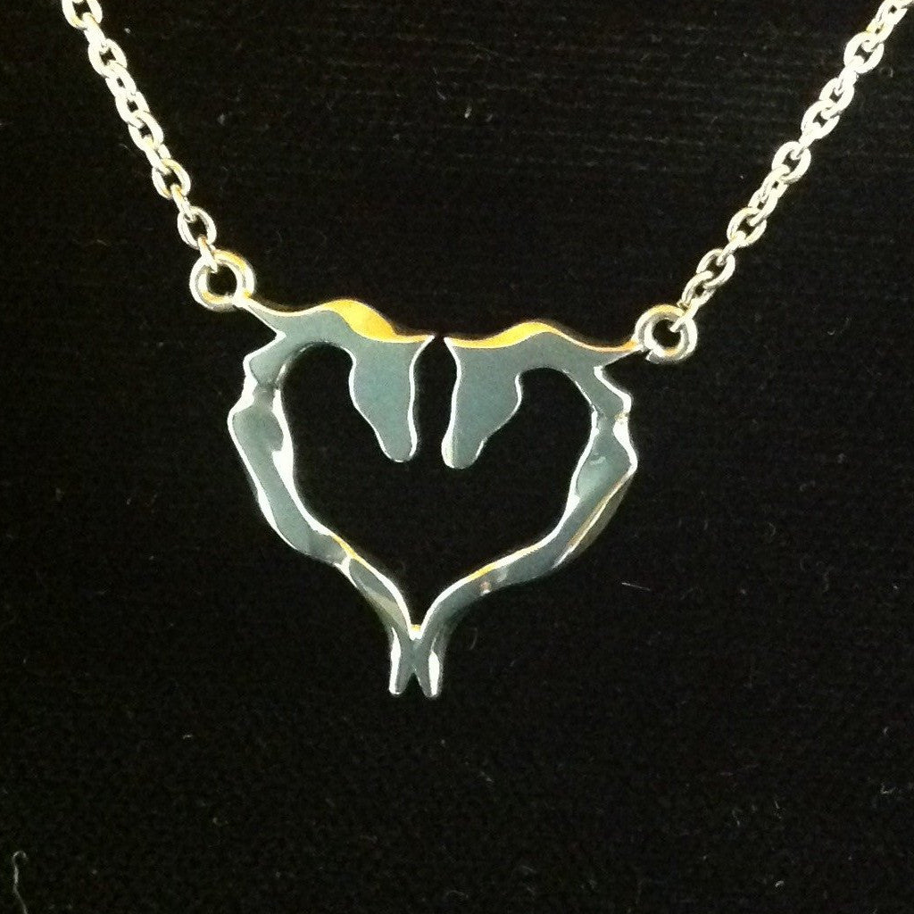 Ribbon Heart Necklace - Symmetrical