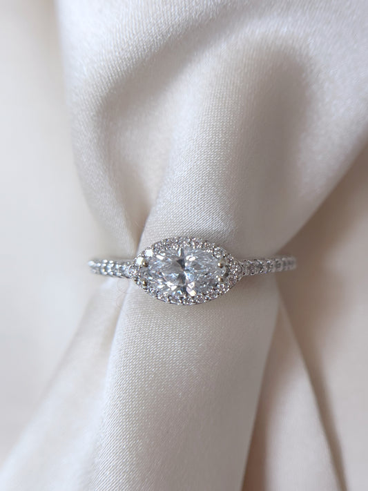 Natural Marquise Diamond Engagement Ring