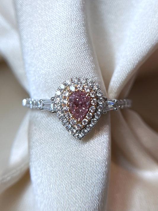 Natural Pink Diamond Ring
